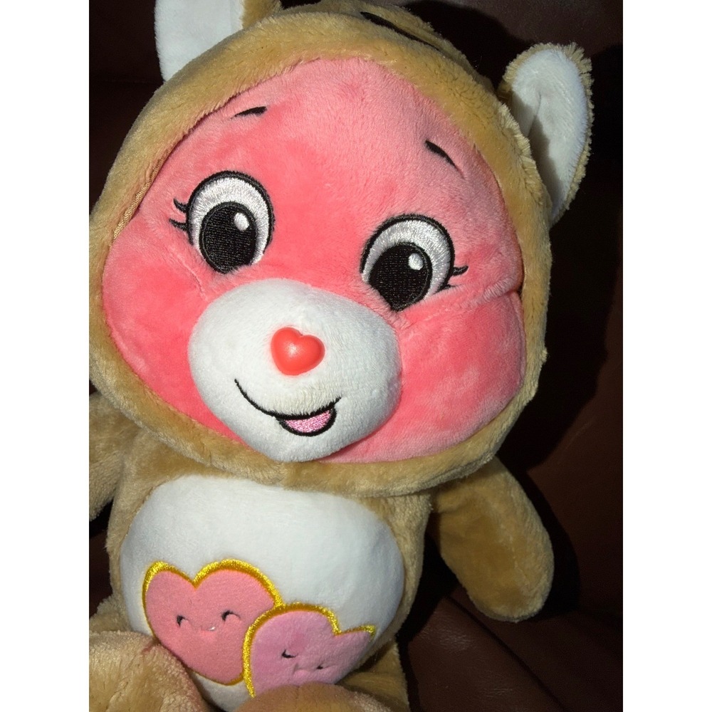 Care Bears Love-a-Lot Bear Squirrel Costume Plush Brown Pink 2021 Basic Fun - Picture 2 of 6